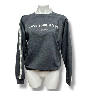 Love Your Melon Sweatshirt Made in USA Charcoal Crew Neck LYM Ski Snowboard Sz M